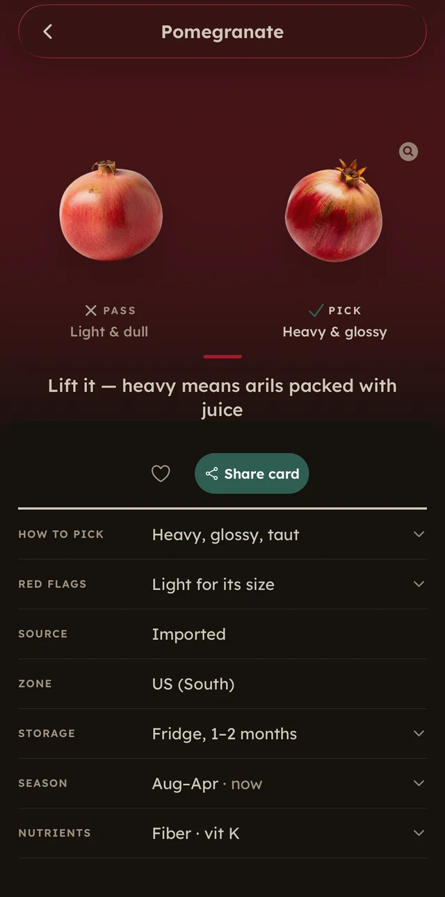 The pomegranate guide, dark theme